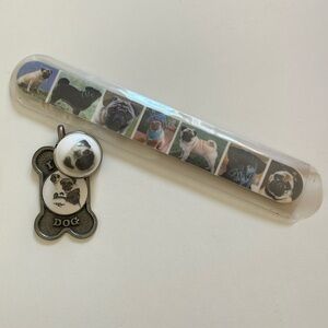 Pug Marble “Buger” #4 Collection 2000 - Laura Rogers Keychain